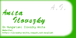anita ilovszky business card
